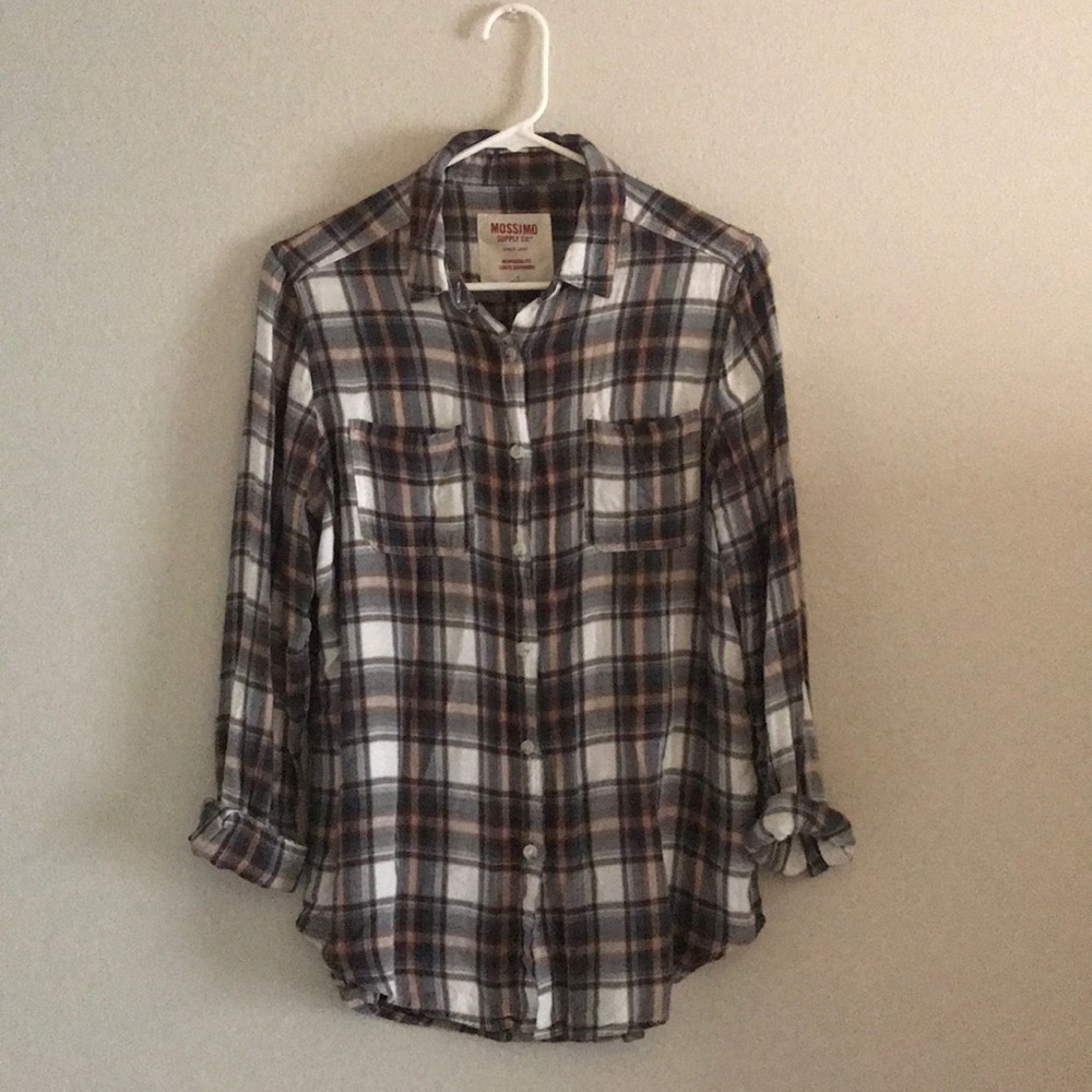 Boyfriend fit plaid shirt